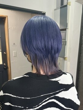 リルア 博多(LIRUA) ショートウルフ×デザインカラー