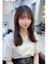 ヘアーズ ベリー 香椎店(hairs BERRY)&nbsp;BERRY/グレージュカラー/デザインカラー/ミディアム/夏