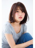 【Laf】斜めバングで伸ばしかけにも◎大人ボブ(岡本聡美)