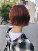 切りっぱなしボブ マロンブラウン