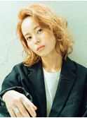 ハイトーンワンレングスミディボブ