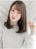 【ROMA銀座】20代30代40代/マロンベージュ/さら艶セミロング