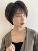 イヴォークトーキョーオーサカ(EVOKE TOKYO osaka)&nbsp;丸みショート カット 似合わせ 小顔 ナチュラル ブラウンカラー
