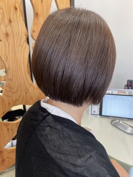 サンタフェ 名駅店(Santa'Fe) Santa'Fe式脱白髪染め白髪ぼかしカラー/ボブ