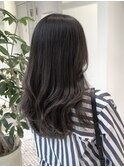 オリーブグレージュ/ロングレイヤー/外巻き