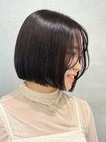 ニトバイアンキシム(nit by ahnkism)&nbsp;ボブミルクティーベージュブリーチダブルカラー堀江