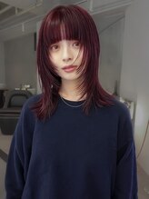 シティ(sity.) レイヤーカット　ブリーチなしカラー　暖色カラー