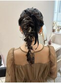 ふわふわ高めポニー編みおろし＊結婚式お呼ばれヘアセット