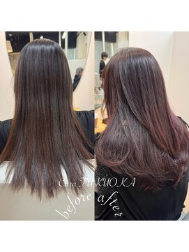 カラ フクオカ(Cara FUKUOKA) ラベンダーブラウン《★髪質改善うる艶水素カラー＋カット★》