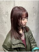 【下北沢】レイヤー/顔周りカット/暖色カラー/レッドカラー