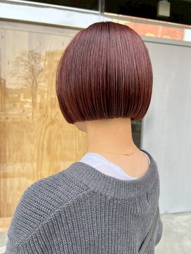 イン(in.) ミニボブ×レッド系カラー/ショートボブ/暖色カラー