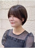 顔まわりカット 京都ショートボブ 京都美容室 進詩織