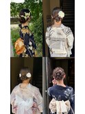 浴衣ヘアセット着付けまとめ