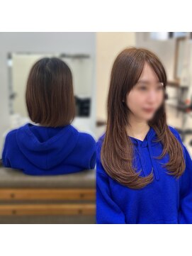 シールエクステ／レイヤーカット／アッシュブラウン▼miho131