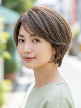 レヴィア(REVIA) 白髪ぼかしハイライトブリーチミルクティーベージュ