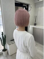 コール ネックス ザ サロン 表参道(COALL nex the salon)&nbsp;【福島＃27】ハイトーンボブ ペールピンク 表参道 韓国