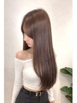 オニキス(ONYX)&nbsp;髪質改善ストレートミルクティーベージュ縮毛矯正レイヤーカット