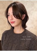 ☆春日☆ニュアンスウルフワンホンレイヤーダークブルーボブ104