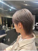 メンズ｜ミディアム｜グレージュ｜ハイトーンカラー