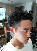 ツーブロックショートパーマ