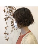 “マスクヘア  細見え小顔ボブ ゆるふわパーマ ”中西英美子