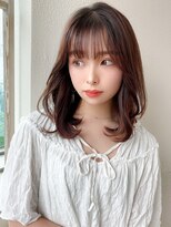 みきなヨシンモリオルチャン小顔髪型シースルー大人女子女神ヘア