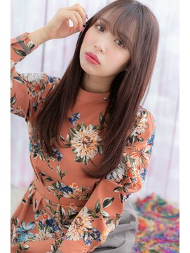 ヘアアンドビューティー ミック(Hair & Beauty miq) ピンクブラウンで大人ガーリー♪ナチュラルストレートロングb