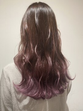ルル ヘアー(Lou Lou hair) グラデーションカラー×ピンクベージュ