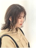 透明感カラー ナチュラルウェーブヘア
