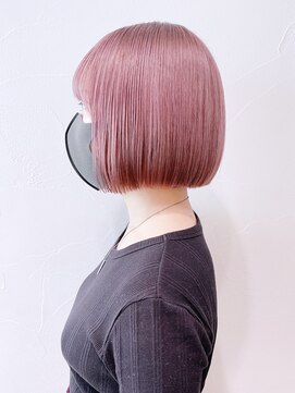 アイティーバイアルバム 松戸店(IT by ALBUM) ピンクベージュミニボブ_くびれヘアビタミンカラー_ba339721