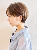 ショートナチュラル_グレージュカラーボブウルフ_ba404741