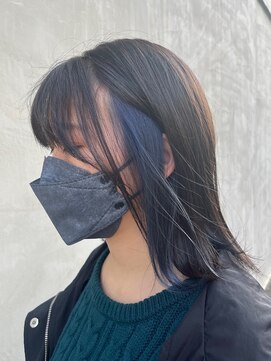 アルター(aL ter) イヤリングカラー×ネイビーブルー