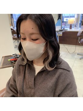 ソワンドゥ ブレス カルム 西中島店(soin de brace calme) インナーカラー×ホワイトベージュ