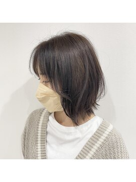 ラフヘアー(LaF) ふんわりボブ×カーキベージュ
