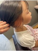 ショートボブ&耳上インナーカラー