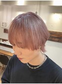 ハイトーンピンク/ピンクアッシュ/ピンクベージュ/韓国マッシュ
