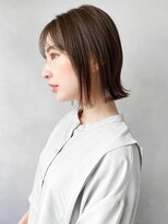 レクタ(RECTA)&nbsp;インナーグレージュ薄め前髪大人ボブマチルダボブ切りっぱなし4