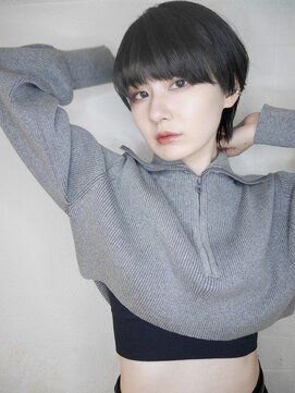 シュシュ(shushu) 黒髪マッシュウルフ/顔まわりカット【有海一生】ノンジアミン