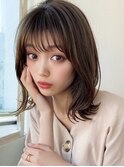 大人可愛い/ショコラアッシュ/小顔くびれミディ/新宿/春ヘア