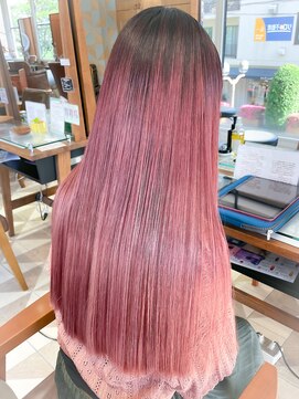 バブ バイネオリーブ(Bab by neolive) ピンクグラデーション☆ロング ピンクブラウン