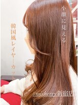 ミシェリー 新宿店(misherry) 似合わせカットイメチェン韓国風レイヤーカットオレンジ艶髪美髪