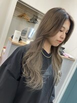 ヒョンミョン ライズバイレボ 取手店(hyon myon/RISE by REVO)&nbsp;レイヤーカット/デザインカラー/オリーブベージュ[取手/取手駅]