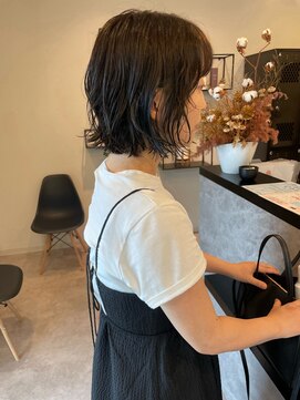 メデル(mederu) コテ巻き風デジタルパーマミディアムパーマボブパーマ大人可愛い