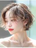 デジタルパーマ耳掛けボブ
