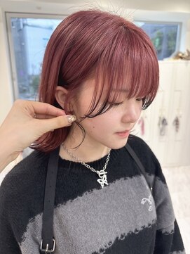 モナバイルーブル(MONA by Louvre) 【MONA】エンドカラー/くびれボブ/チェリーブラウン
