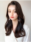シャギーレイヤー韓国ワンホンヘアシースルーぱっつん前髪