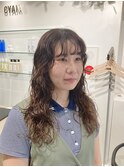 縮毛矯正履歴にロングウェーブパーマ