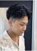 桑名メンズパーマフェザーパーマフェザーショートコンマヘア韓国