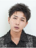 ビジネスメンズショートリクルート七三かき上げヘアツーブロック