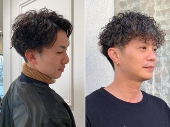 ロゼアトリエ(ROSE atelier)の写真/スパイラルパーマで魅せる,MEN'Sの色気style[南柏/ショート/レイヤーカット/ハイライト/髪質改善/学割U24]